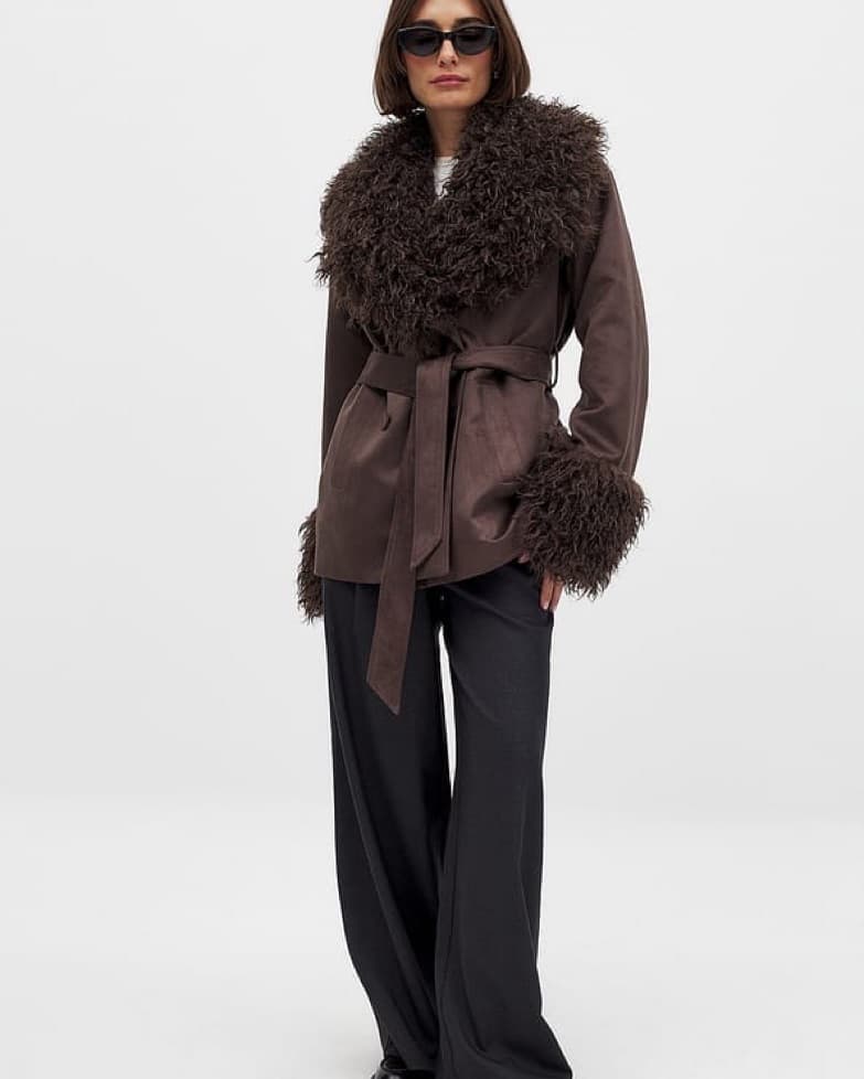 NA-KD Faux Fur Detail Bonded Jacket - Image 3