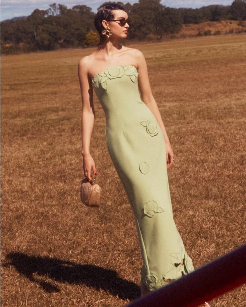 LEO LIN Rayna Gown Green  - Image 4