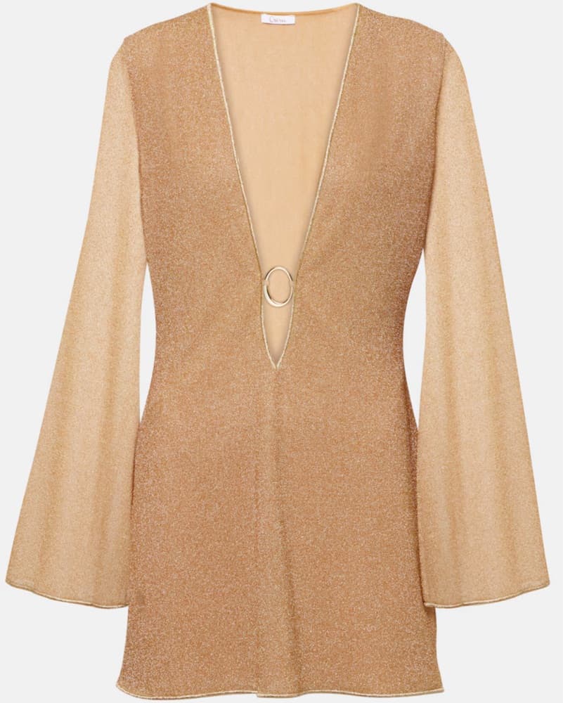Oseree Lumiere Metallic Minidress - Image 1
