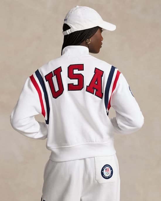 Ralph Lauren USA Fleece Baseball Jacket - Image 4