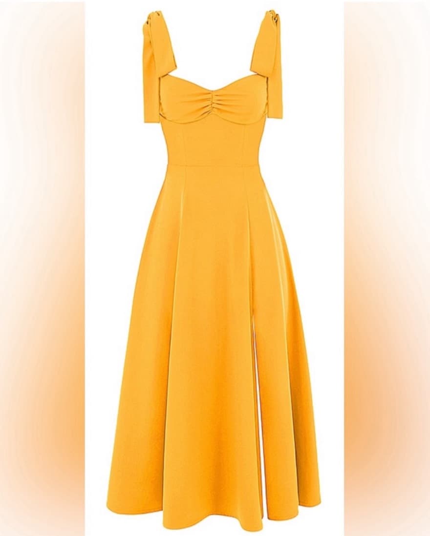 House of CB - Alicia Tangerine Midi Dres - Image 3