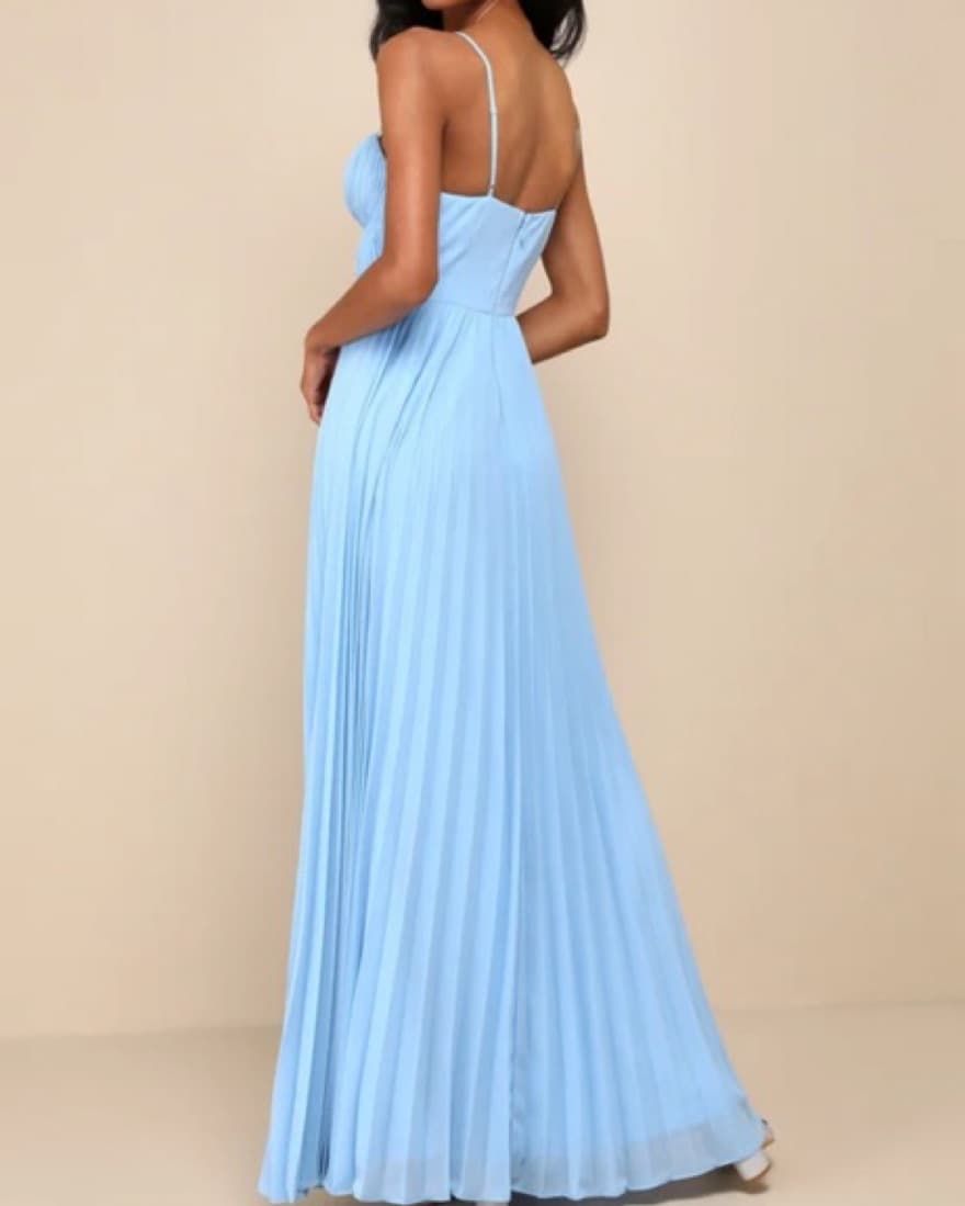 light blue wedding guest dress - Image 2