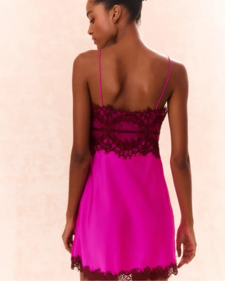 LoveShackFancy Lace Slip Mini Dress - Image 3