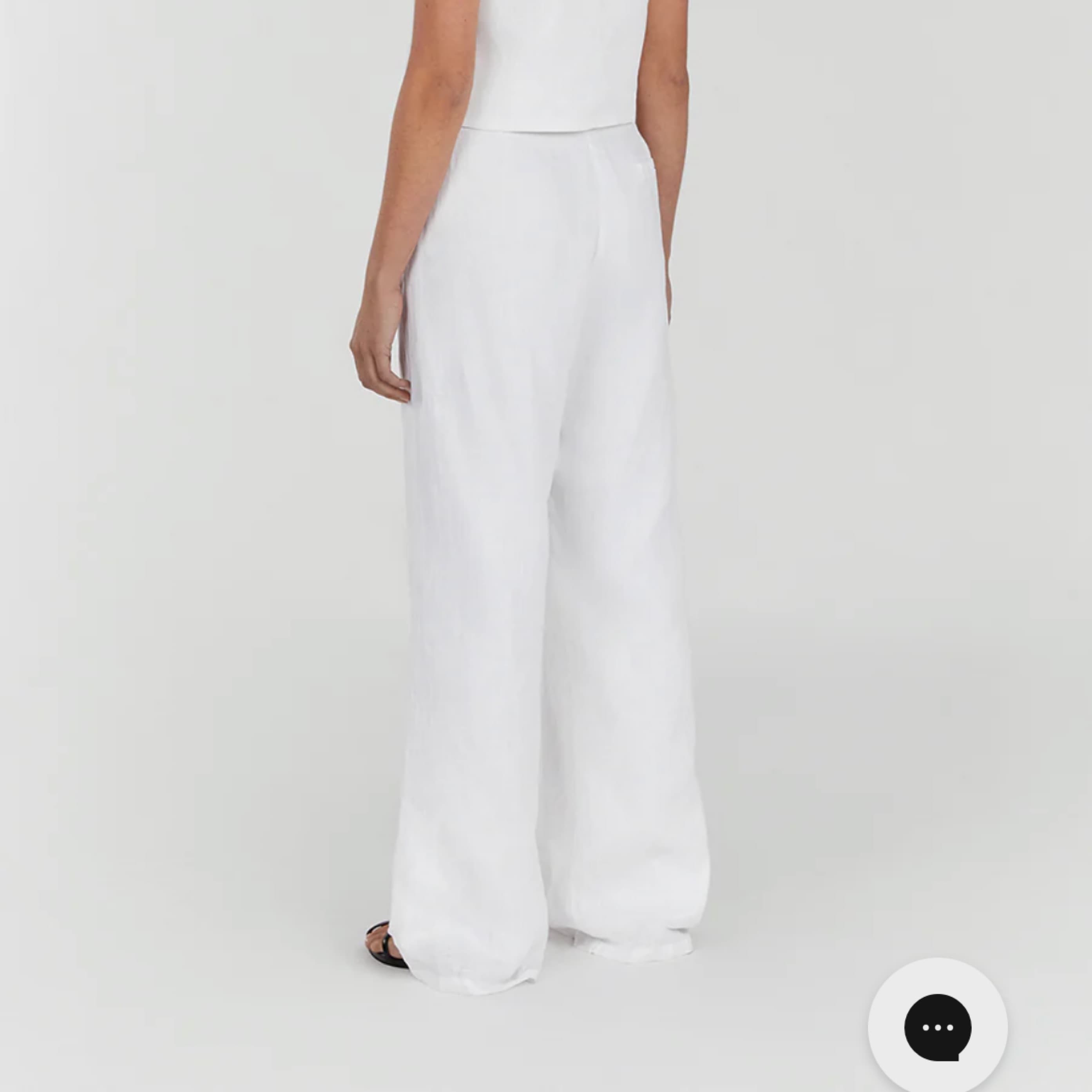 Dissh Nora White Linen Pants - Image 4