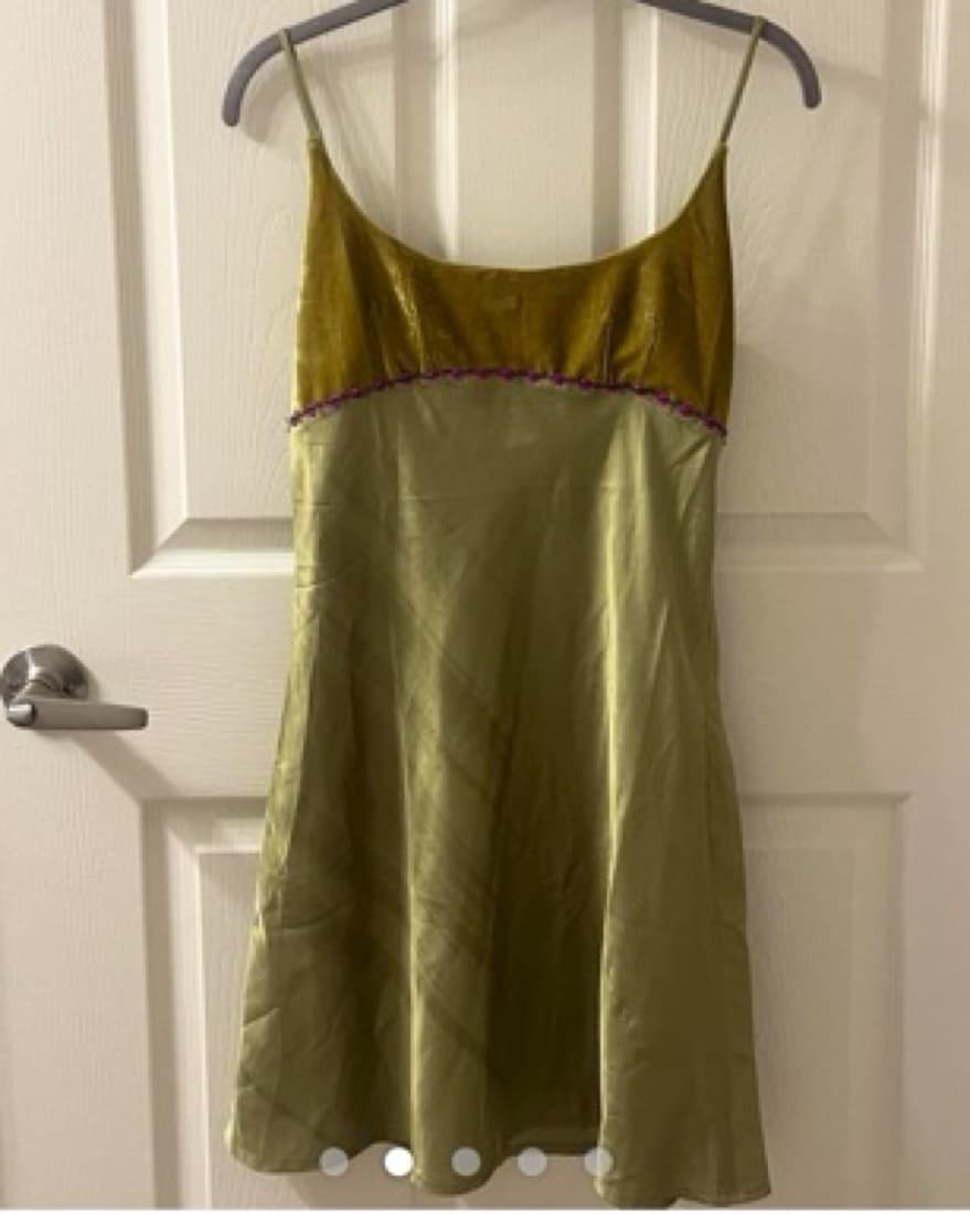 Unif Green Mini Dress - Image 2