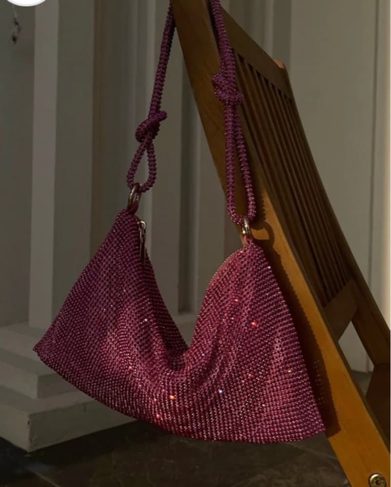 Pink Rhinestone Mini Bag - Image 2