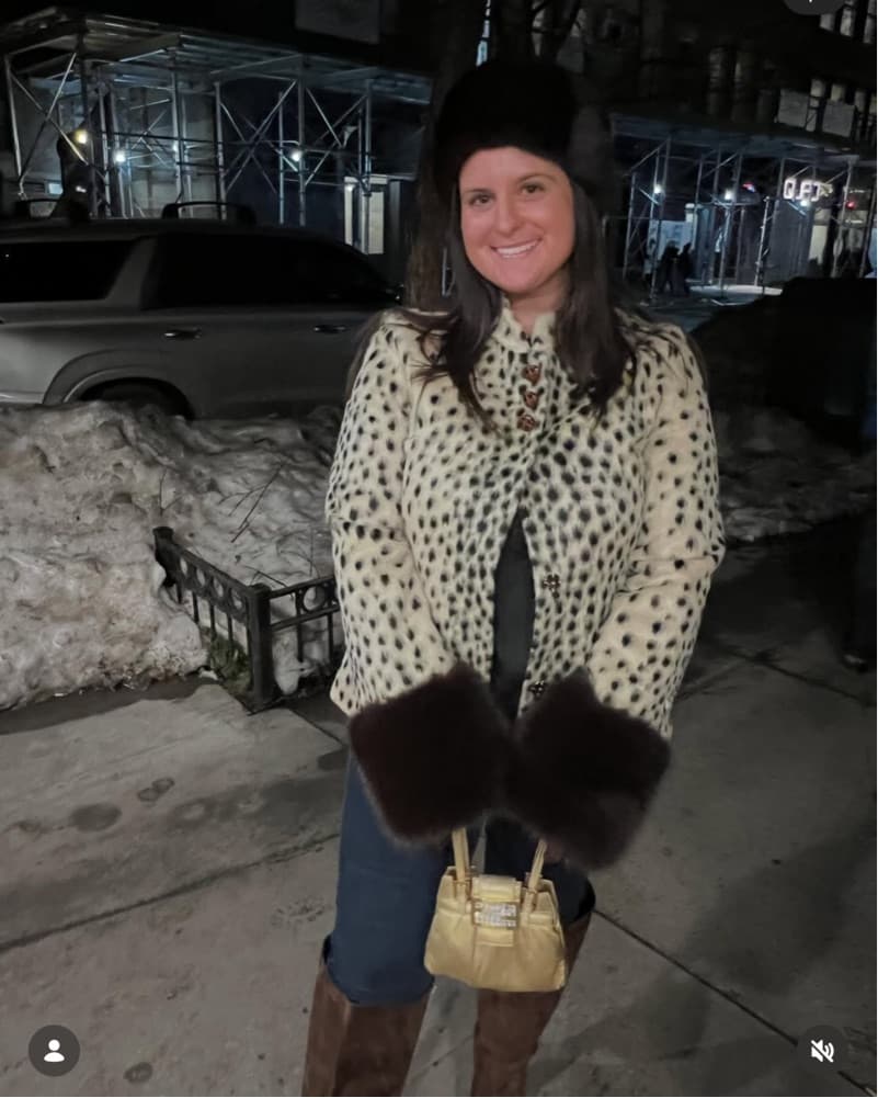 Carelli Leopard Print Coat w Fur Cuffs - Image 4