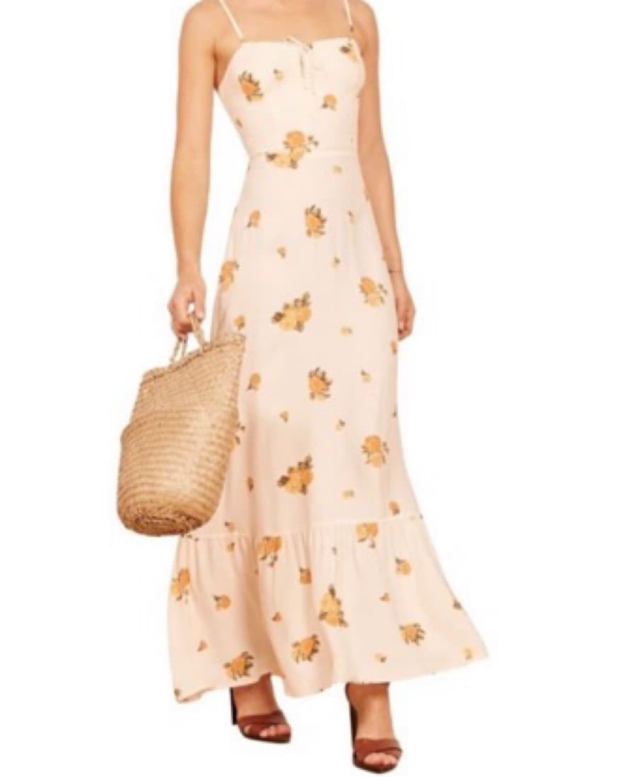 Reformation Ivory Floral Dress - Image 2