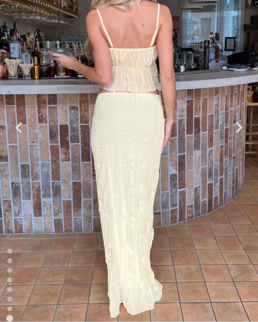Yellow Maxi skirt set  - Image 2
