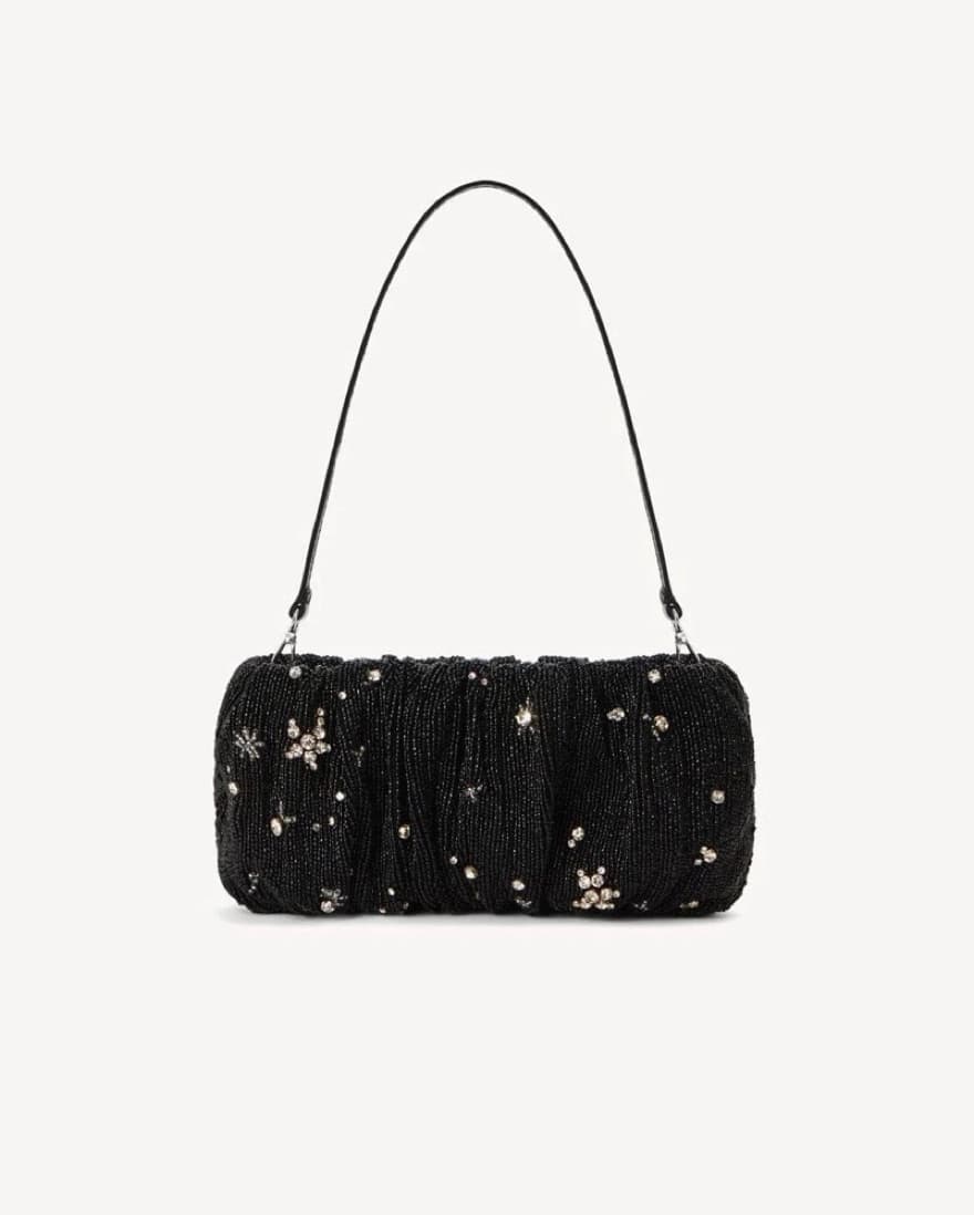 STAUD Bean Bag - Sparkly Black Beaded  - Image 2