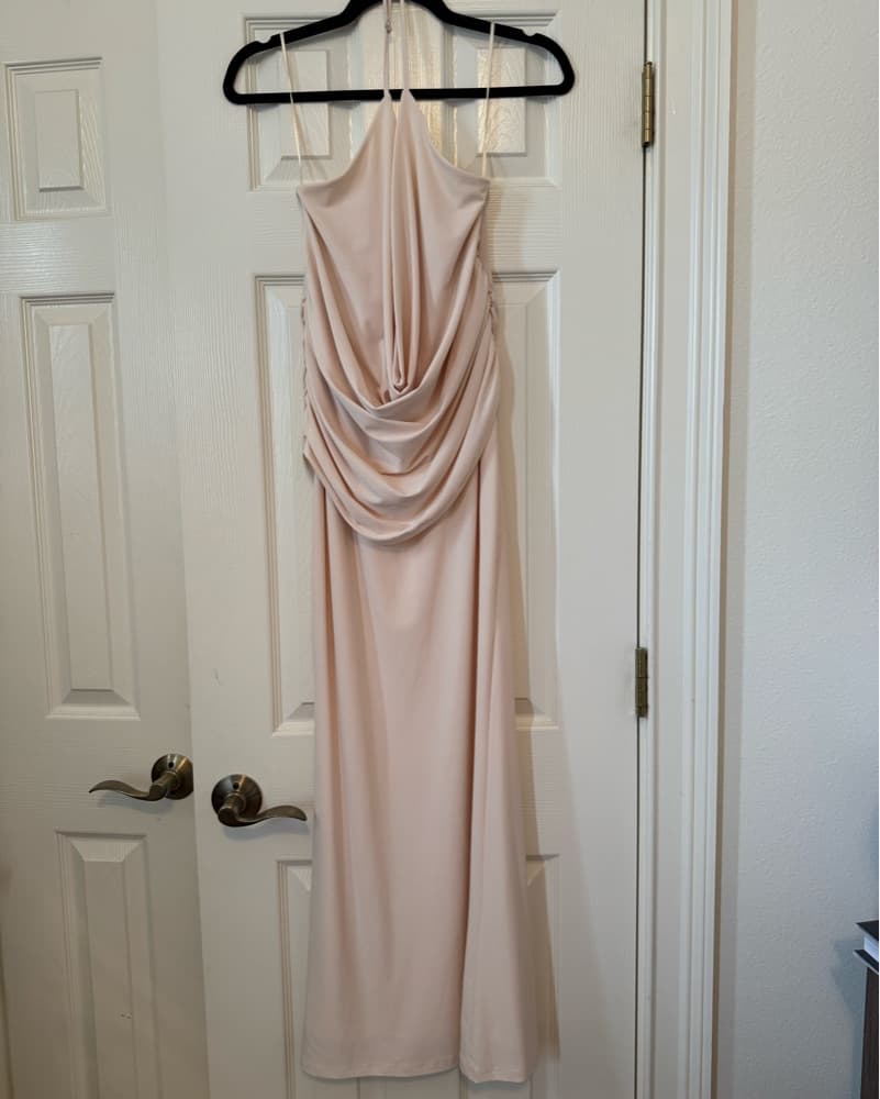 Low Neck Cream Dress - Image 2