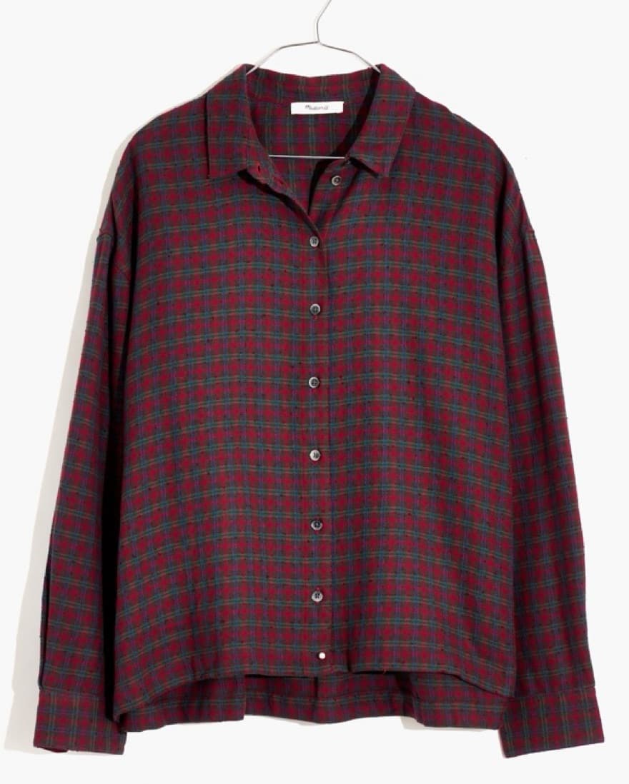 MADEWELL PLAID BUTTON LONG SLEEVE SHIRT - Image 1
