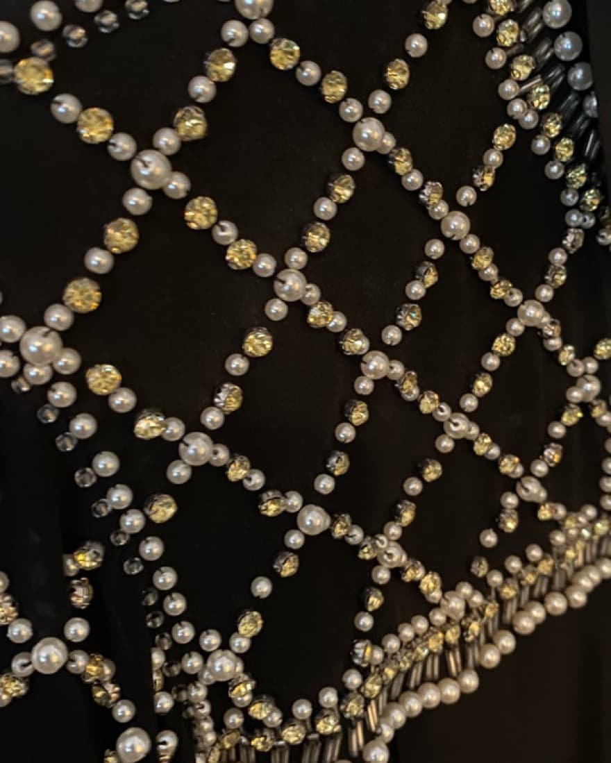 BALMAIN X HM Beaded Chiffon Blouse - Image 3