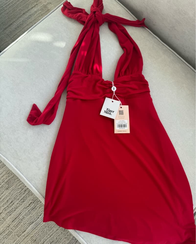 Tigermist Lunar Mini Dress - Red  - Image 3