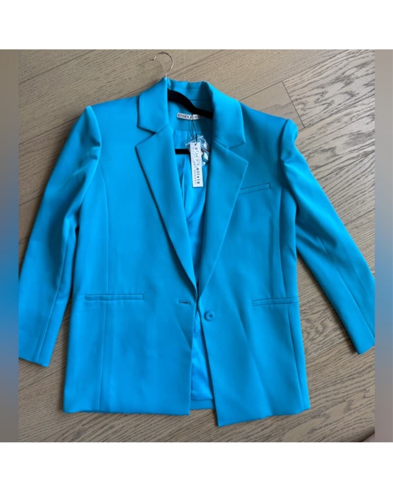 NWT Alice + Olivia Teal Oversize Blazer  - Image 2