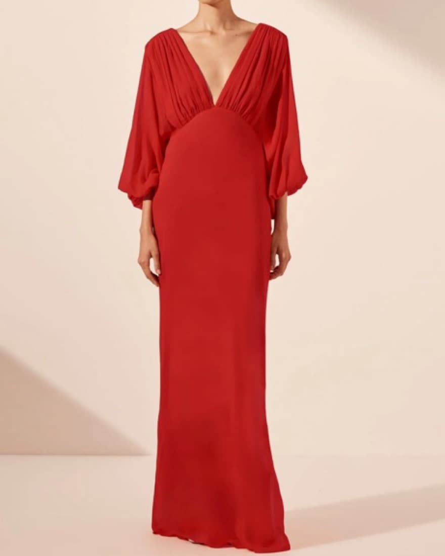 Shona Joy Amina Red Cocktail Dress - Image 2