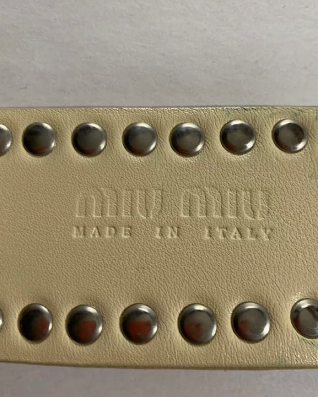MIU MIU size L studded leather BELT - Image 2