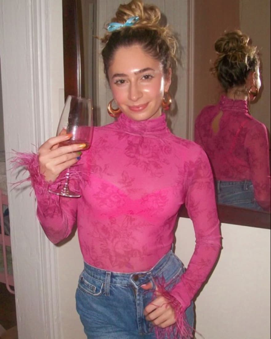 Pink Feather Bodysuit - Image 4