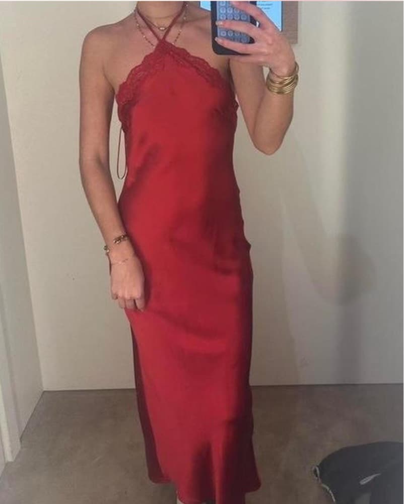 Reformation Aara Silk Dress - Image 3