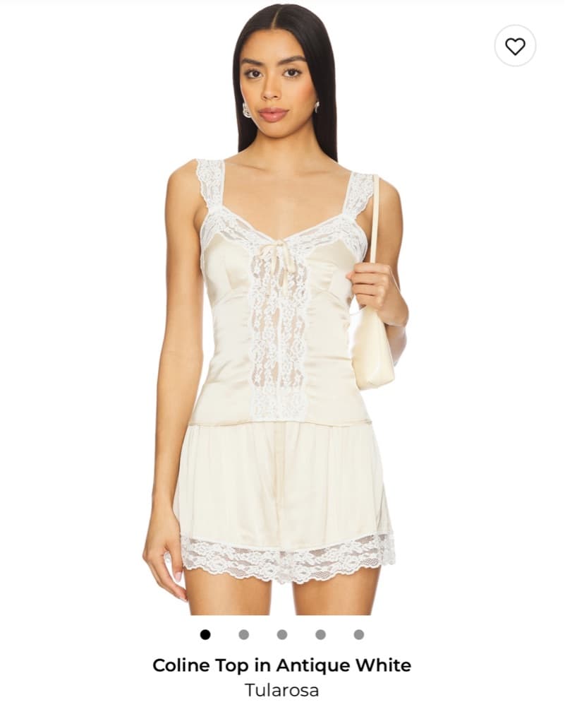 Tularosa Lace Satin Top - Image 1