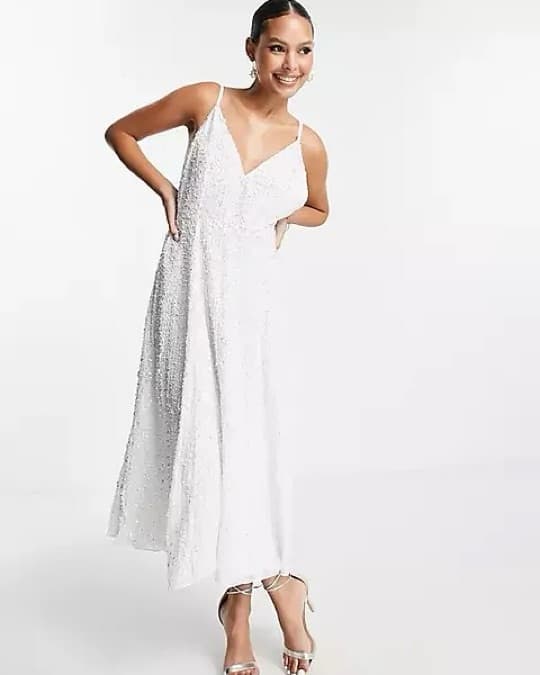 ASOS Edition Eva Sequin Midi Dress - Image 3