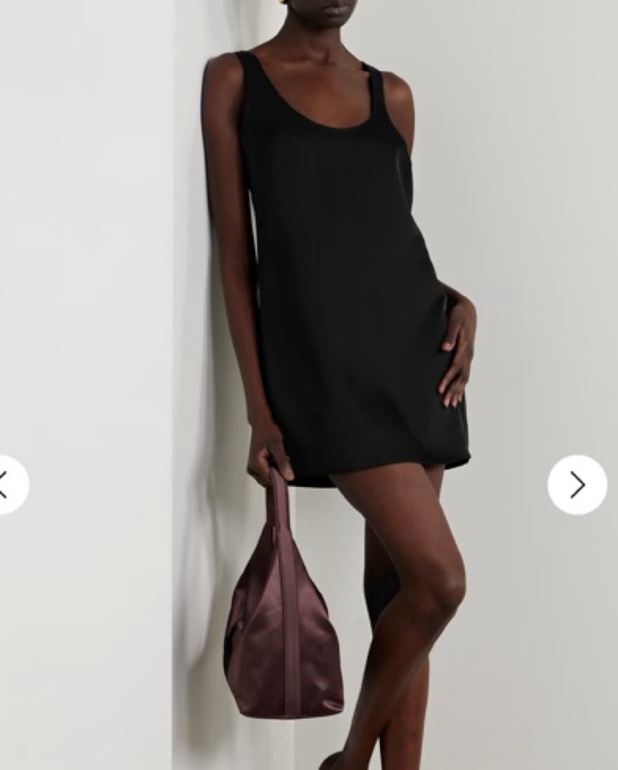 Leset Bard Washed-Satin Mini Dress - Image 1