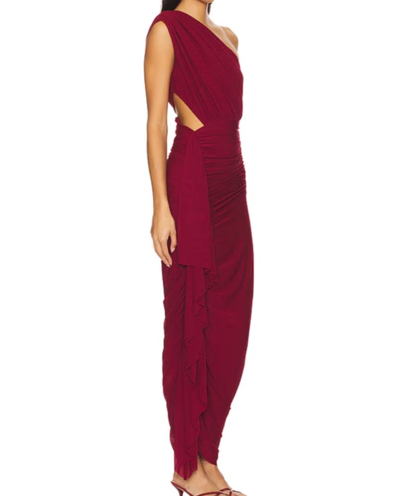 Juliet Midi Dress in Oxblood - Image 2