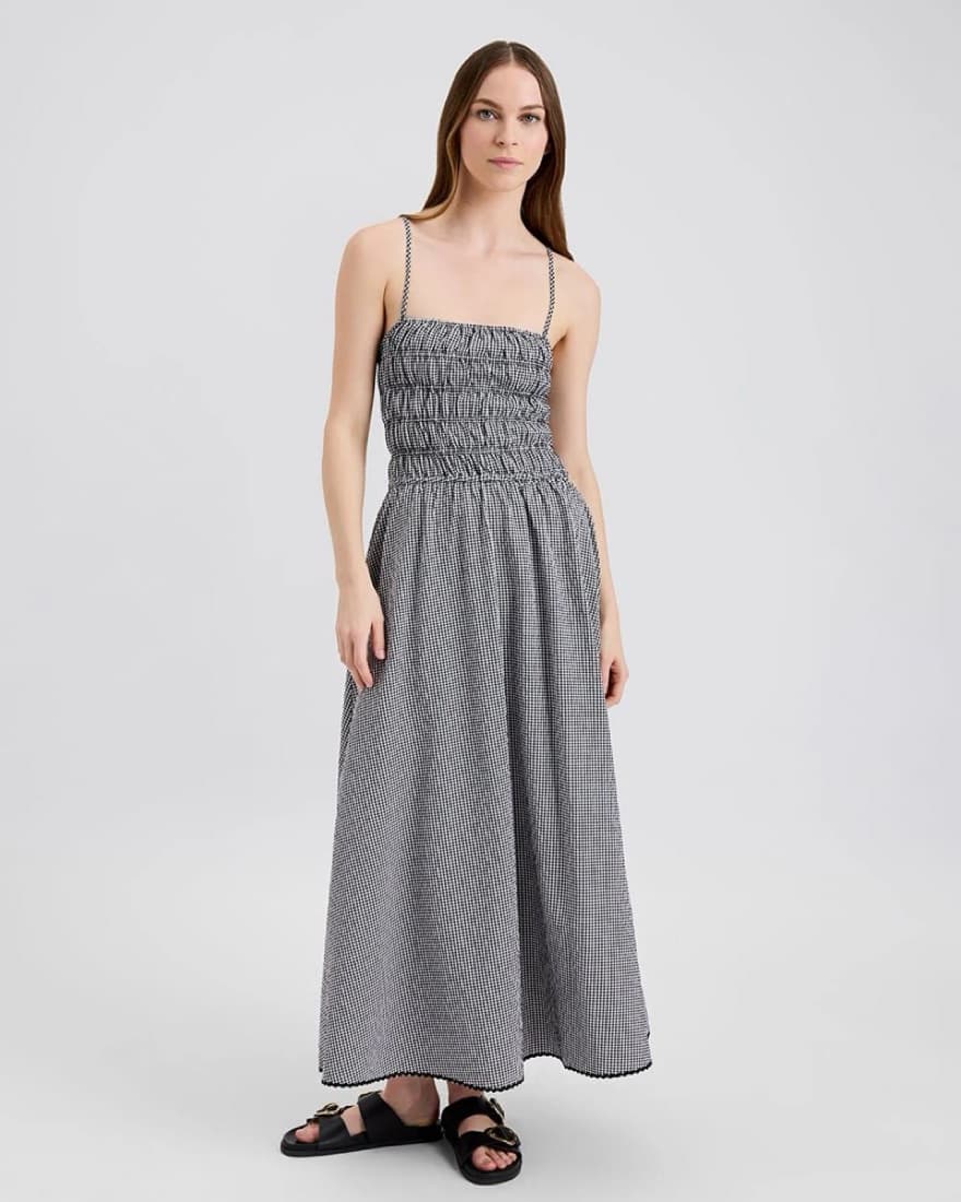 Solid & Striped Gingham Delta Midi Dress - Image 3