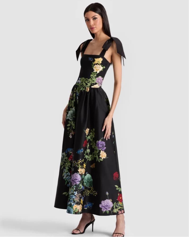 Alice + Olivia Oriana Long Floral Dress - Image 1