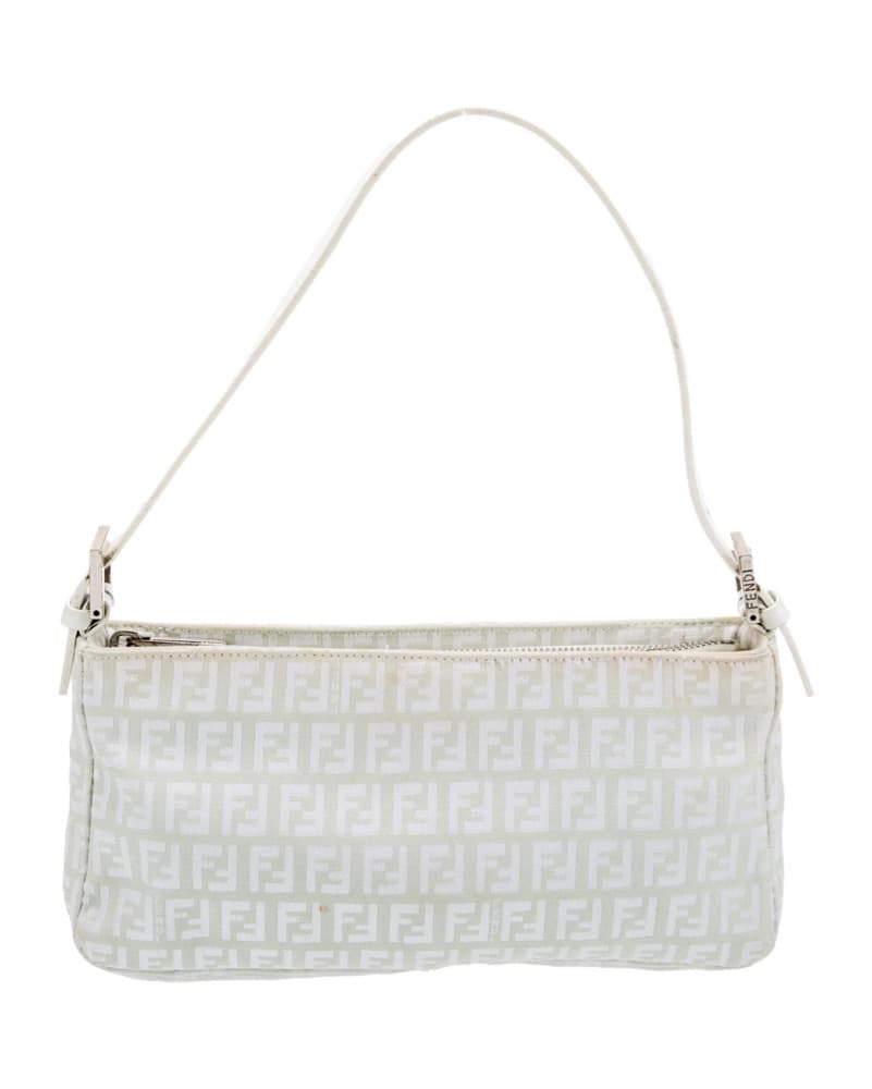 Fendi Zucca White Vintage Pochette - Image 1