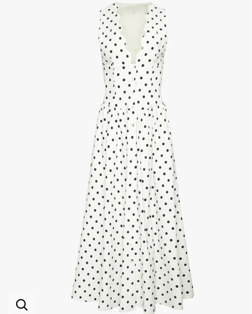 White We Wore What Polka Dot Midi Dress - Image 3