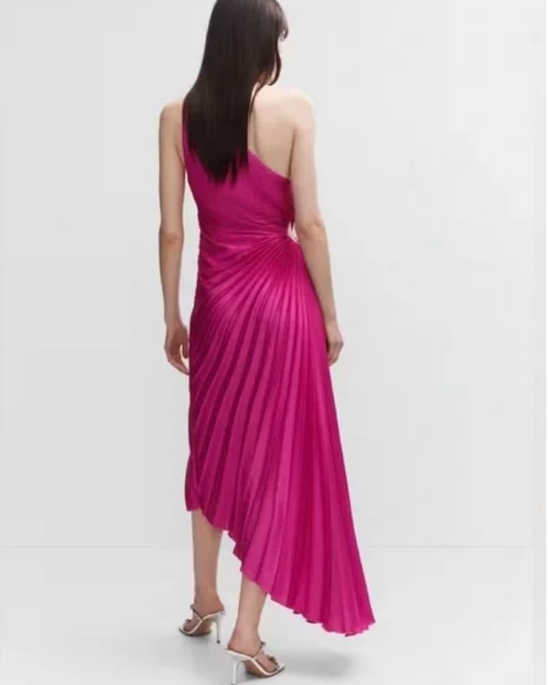 Pink Mango Asymmetrical Formal Dress - Image 3