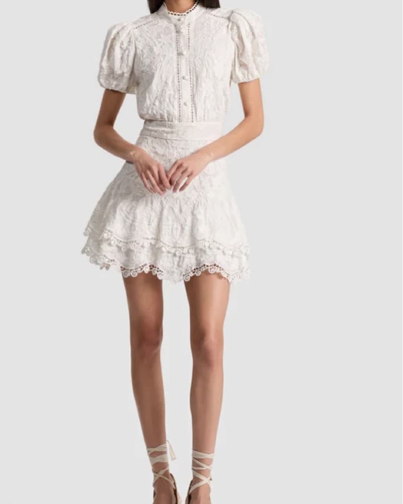 Elegant Lace Tiered Dress - Image 2