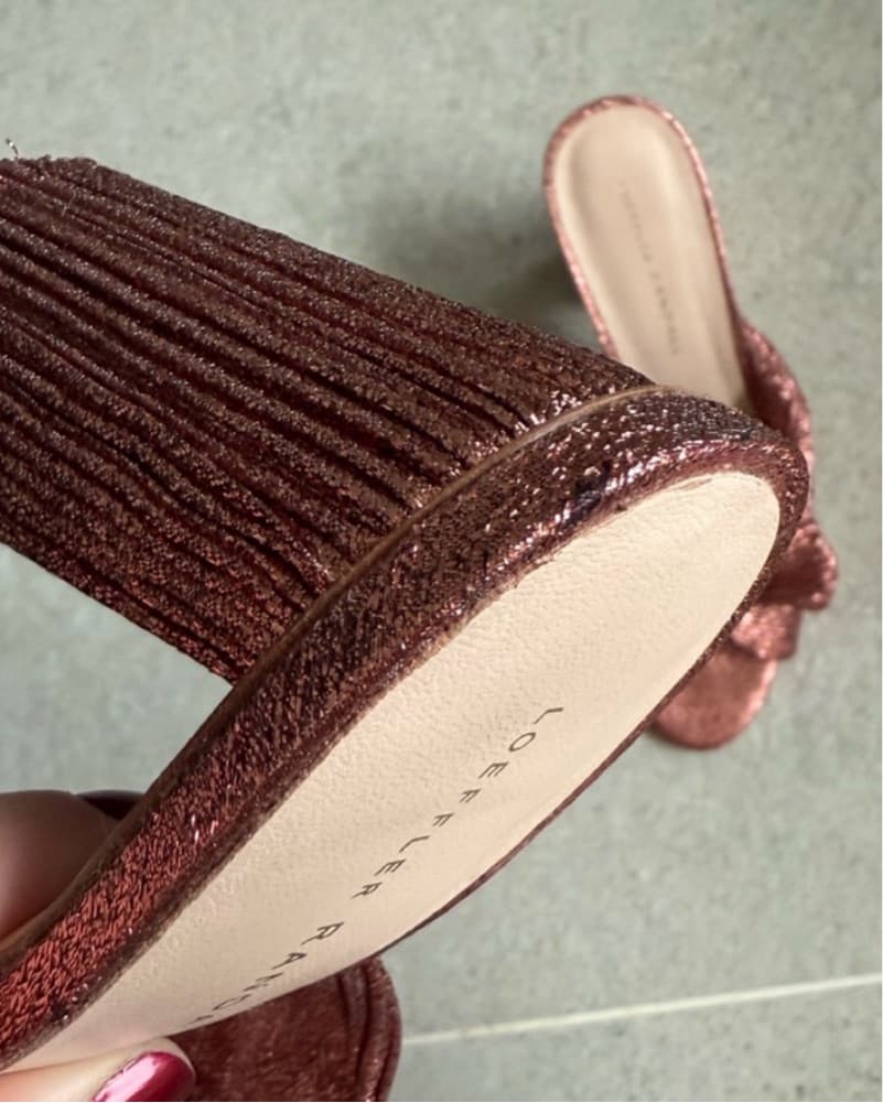 Loeffler Randall Metallic Bow Heels - Image 5