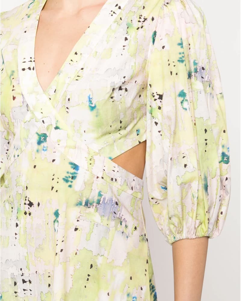 Alexis Linen Watercolor Mini Dress - Image 5