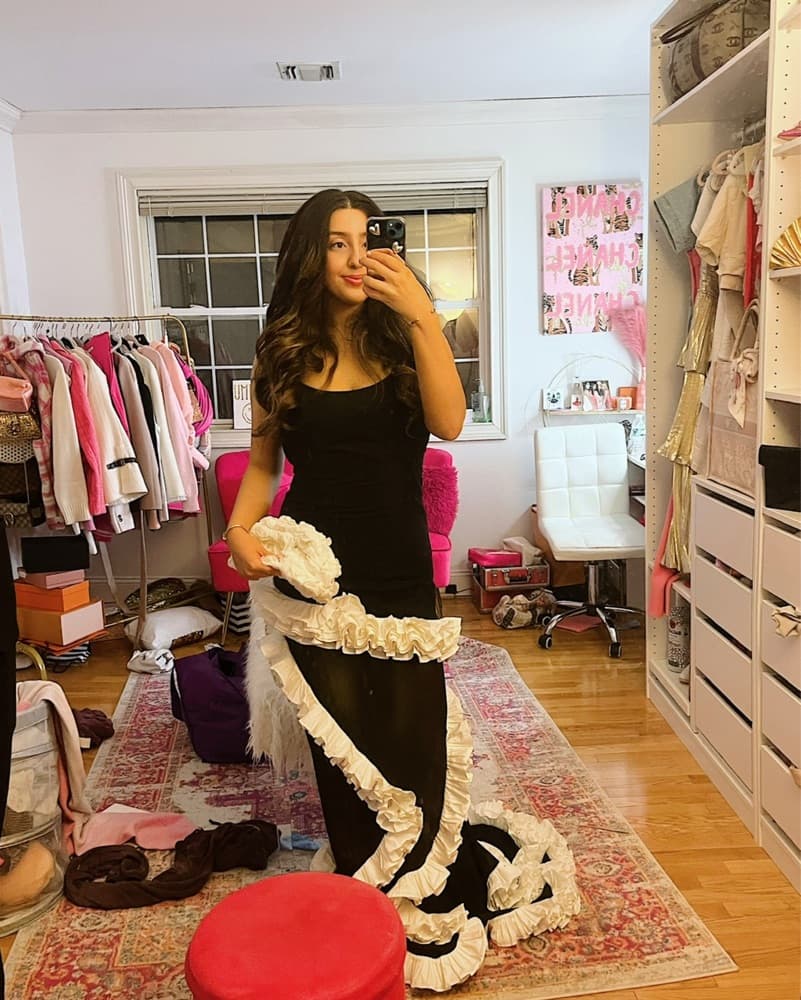 NBD Wisteria Gown Black And white  - Image 4