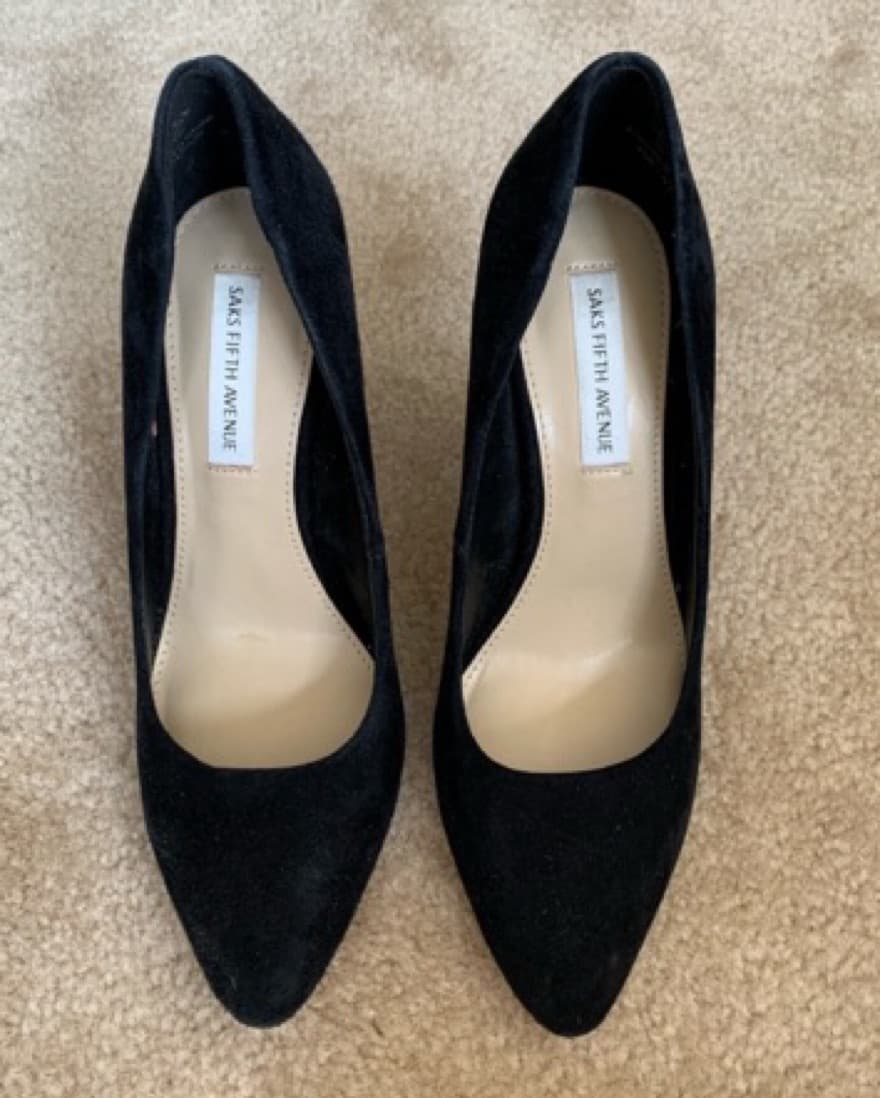 Steve Madden Black Suede Heels - Image 1