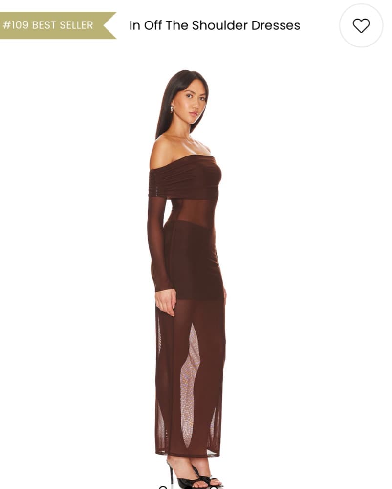 Drapped maxi Over The Shoulder Dress  - Image 2
