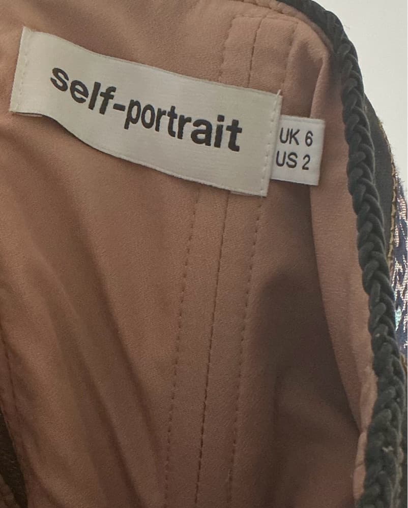 Self Portrait Embroidered Mini Dress - Image 5