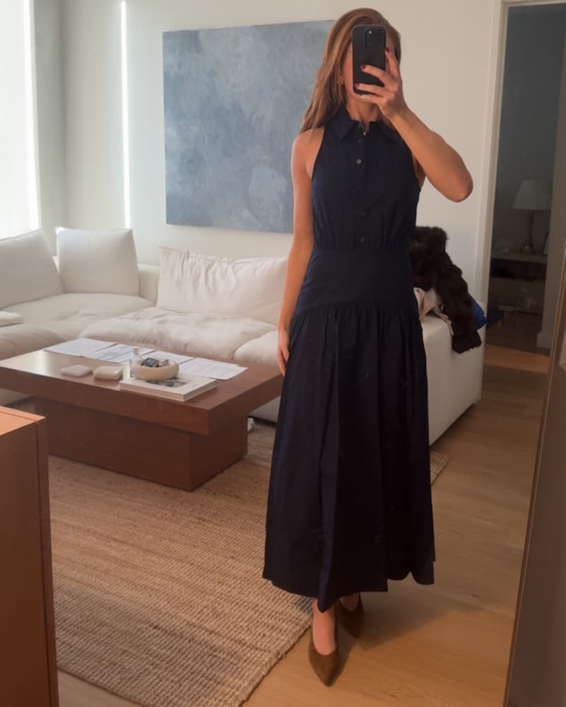 STAUD Romy Dress Navy Size 2 - Image 1