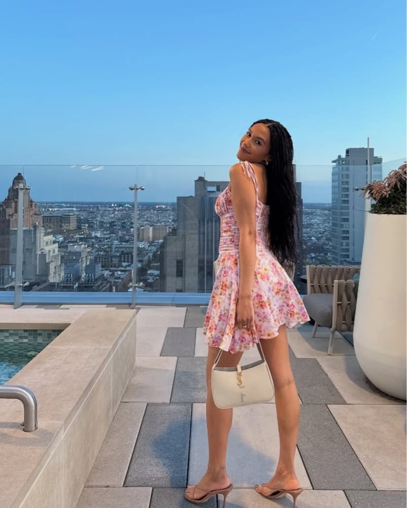 House Of CB Ruched Floral Mini Dress - Image 2