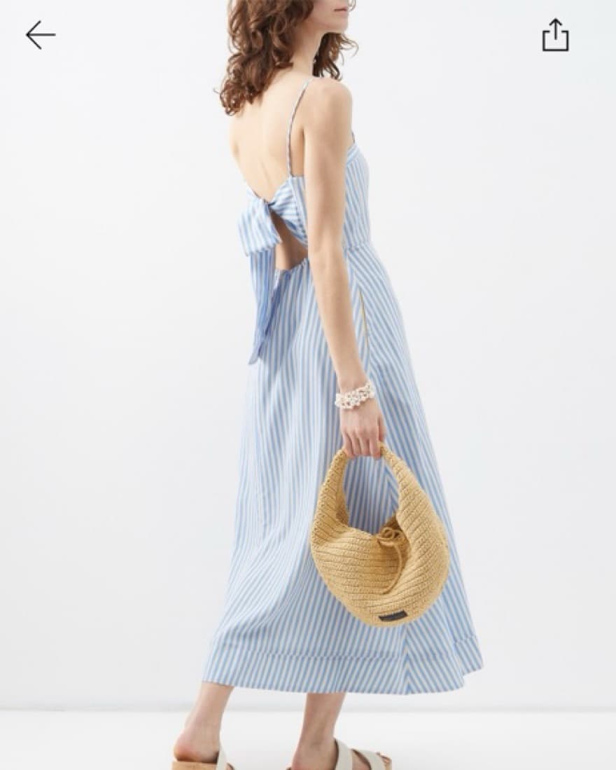 La Ligne Striped Tie Dress - Image 1