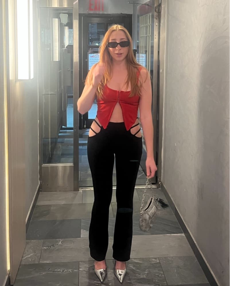 Black Cutout Pants - Image 2