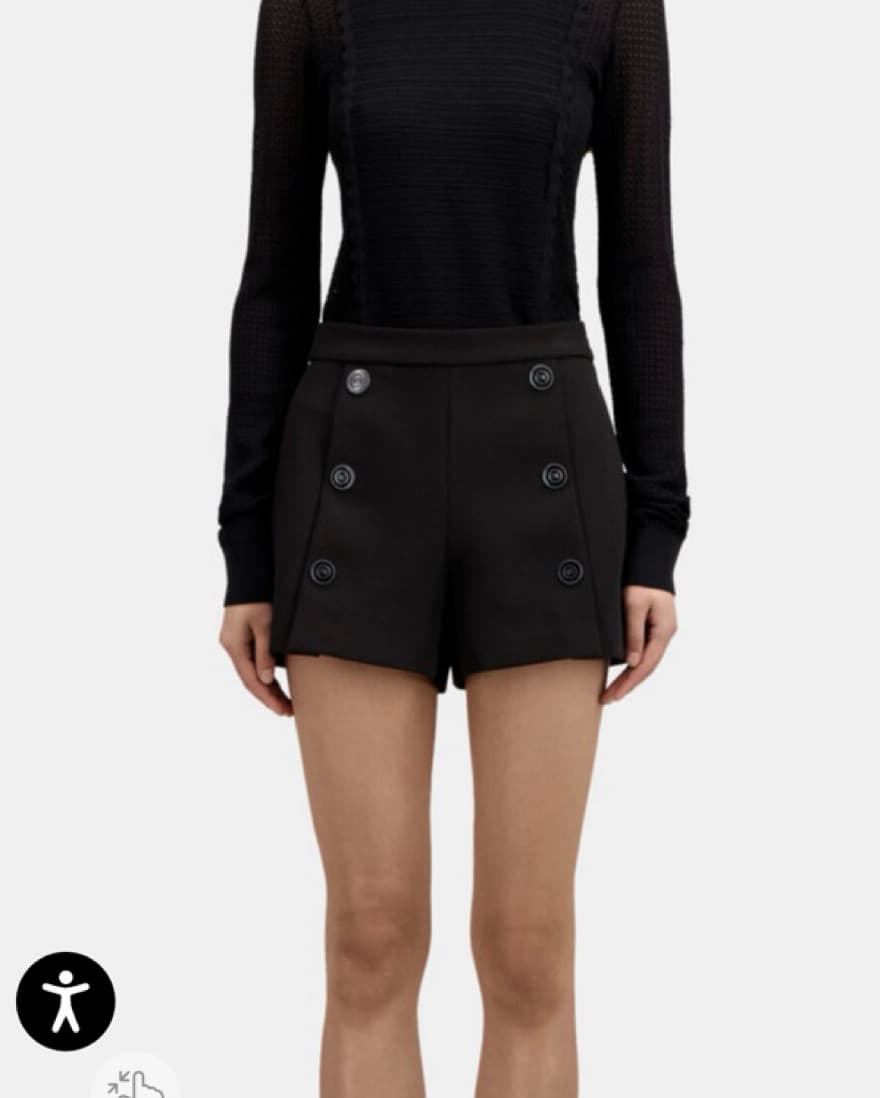 The Kooples - Black Crepe Shorts - Image 2