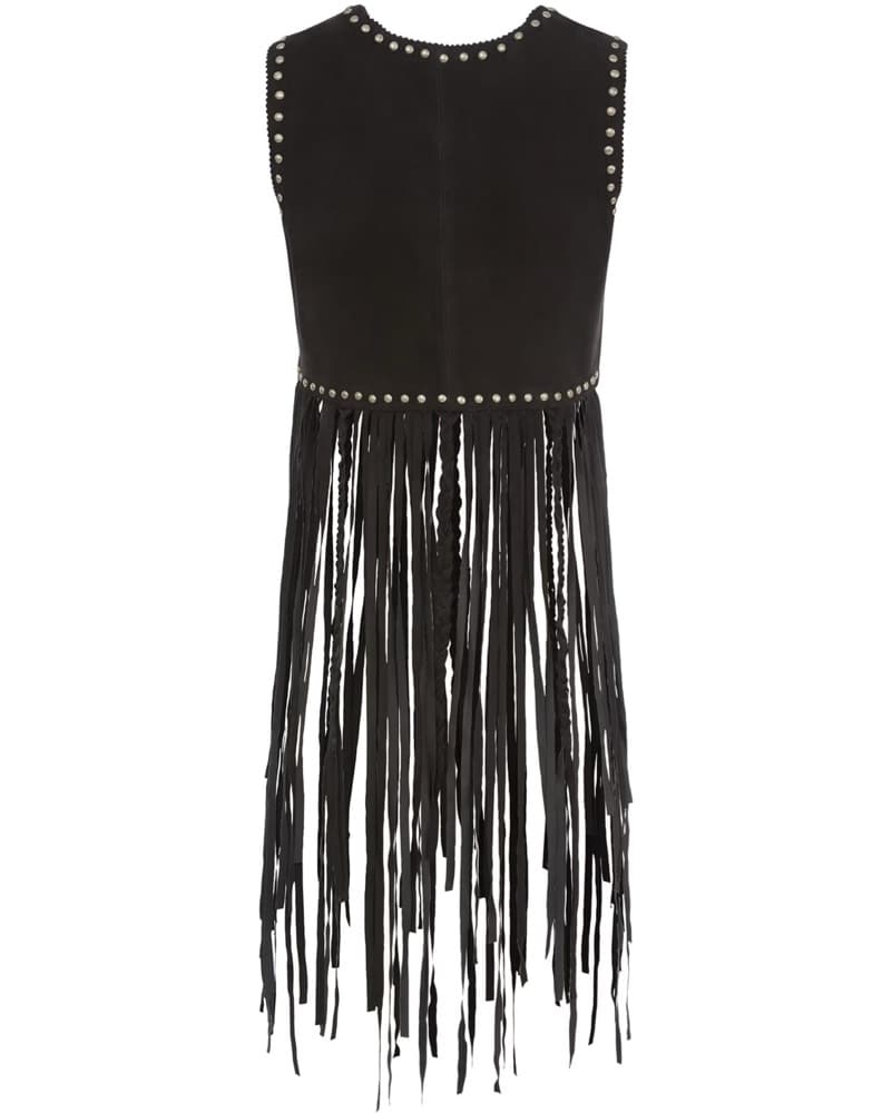 GUESS Leather Fringe Top - Image 3