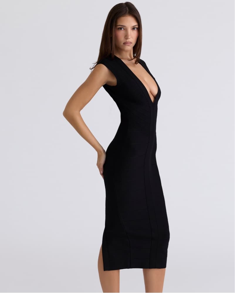 House Of Cb Super Plunge Midi Dress - Image 2