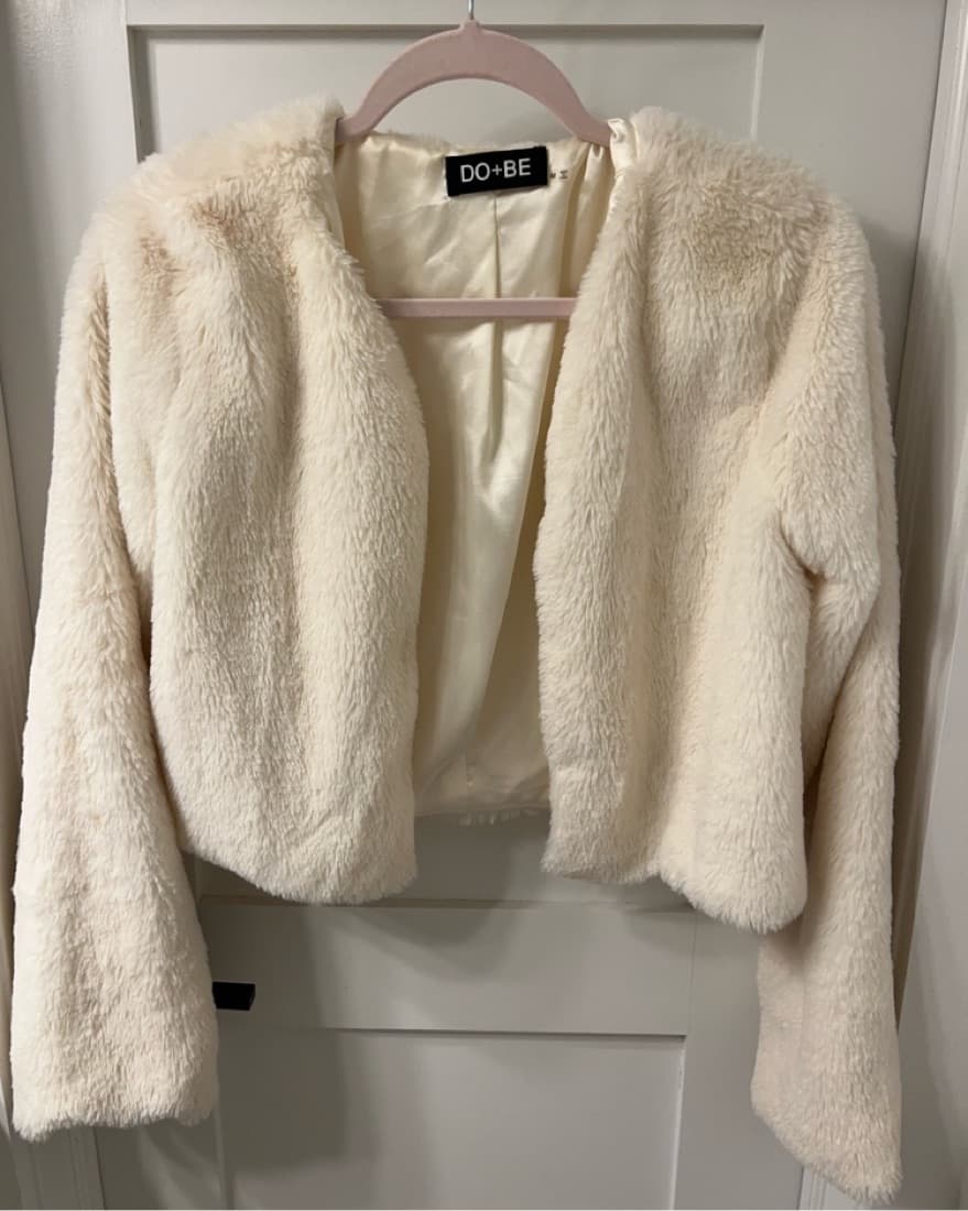 White Fur Jacket - Image 2