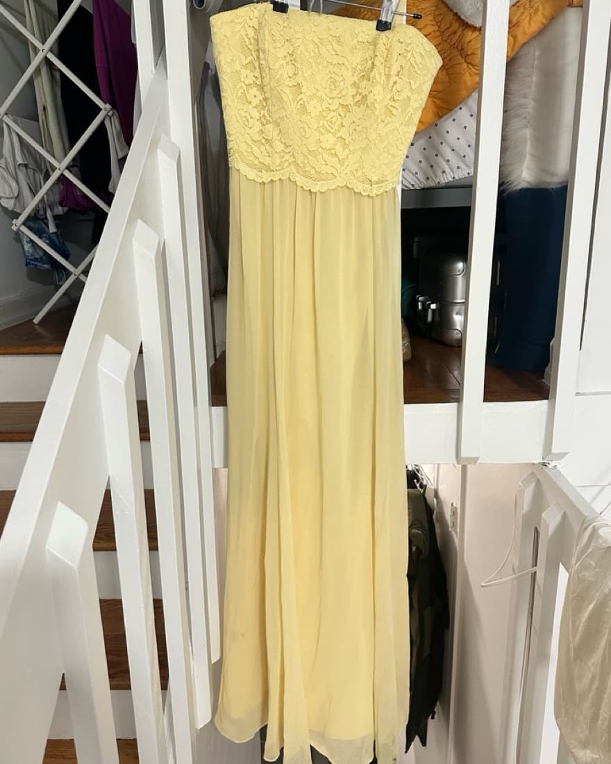 Yellow Lace Ralph Lauren Gown Dress - Image 1