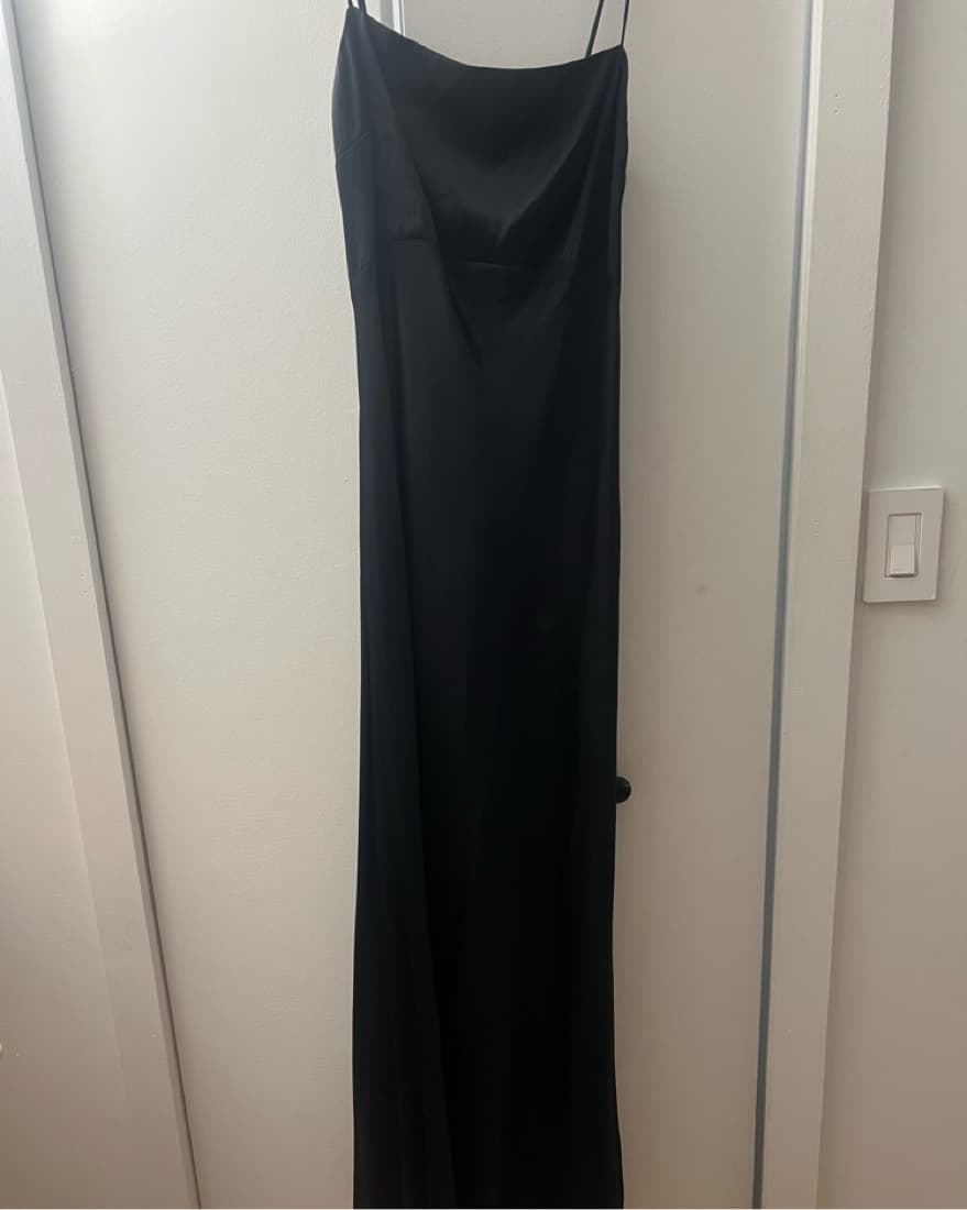 Black Satin Abercrombie Dress - Image 2