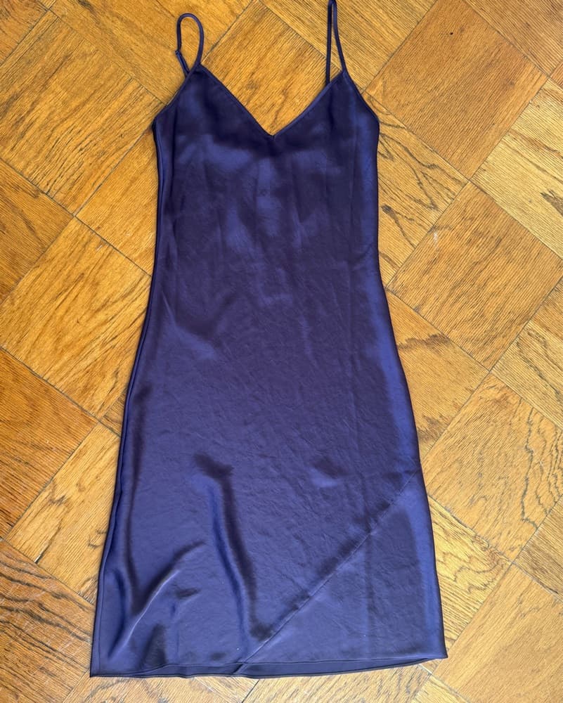 Aritzia Purple Silk Slip Dress - Image 1